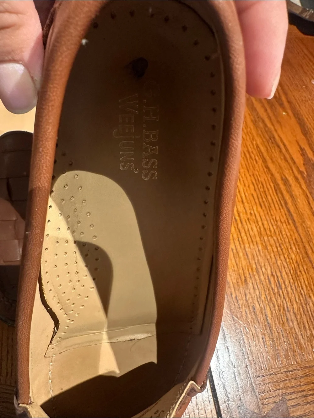 G.H. Bass Larson Woven Weejuns Brown Leather Loafers Men’s 10.5 D